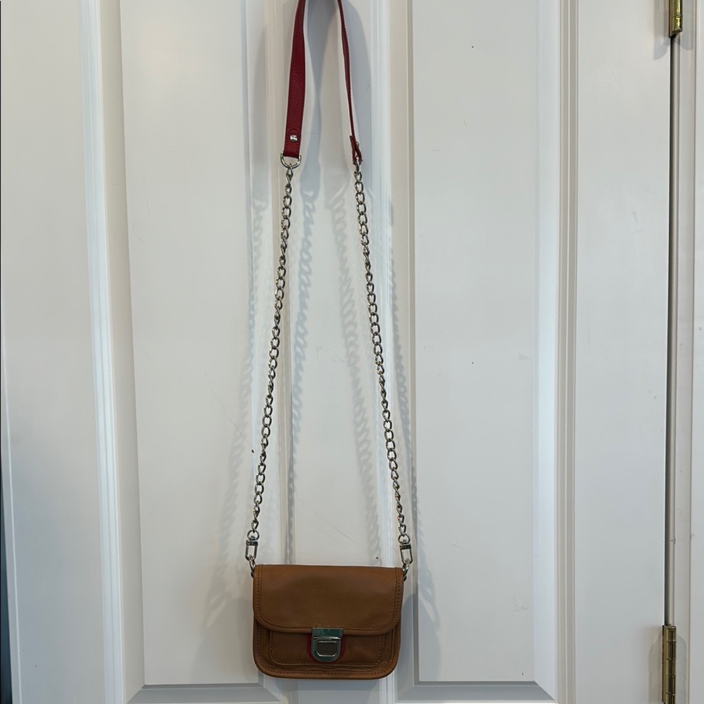 Audrey Brooke Brown Leather Crossbody Bag
